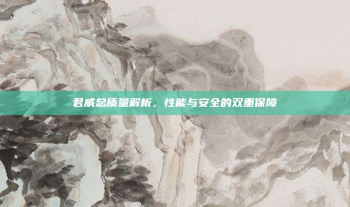 君威总质量解析,性能与安全的双重保障