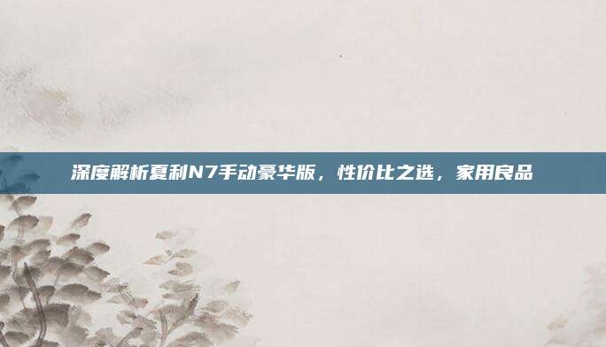 深度解析夏利N7手动豪华版，性价比之选，家用良品