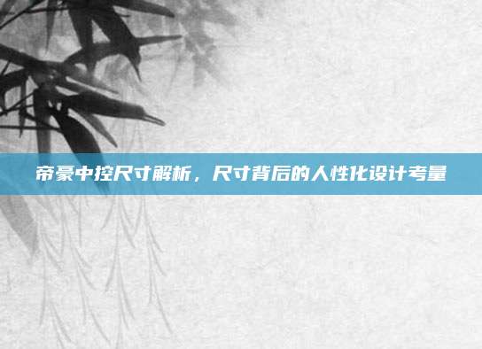 帝豪中控尺寸解析,尺寸背后的人性化设计考量