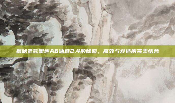 揭秘老款奥迪A6油耗2.4的秘密，高效与舒适的完美结合