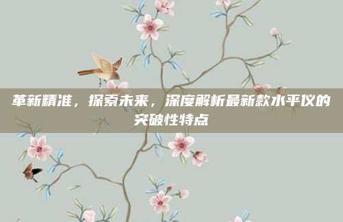 革新精准，探索未来，深度解析最新款水平仪的突破性特点