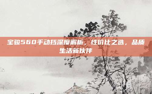 宝骏560手动挡深度解析,性价比之选,品质生活新伙伴
