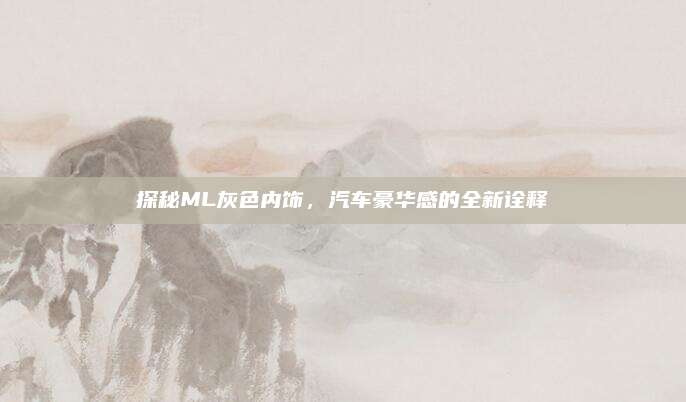 探秘ML灰色内饰,汽车豪华感的全新诠释