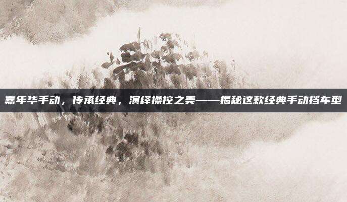 嘉年华手动,传承经典,演绎操控之美——揭秘这款经典手动挡车型