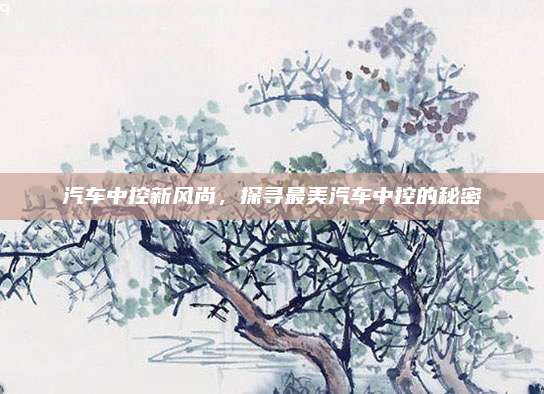 汽车中控新风尚,探寻最美汽车中控的秘密