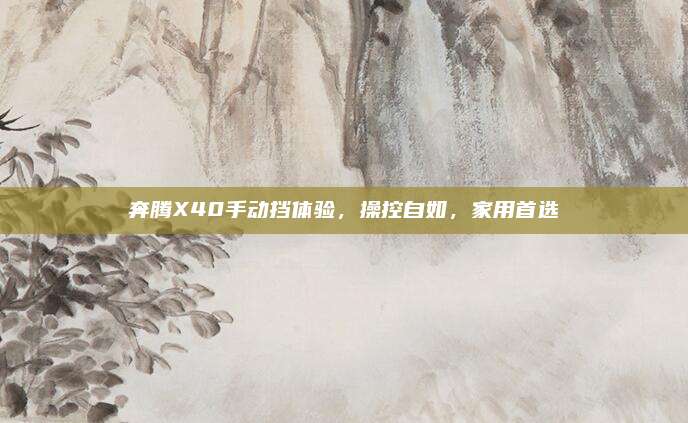 奔腾X40手动挡体验,操控自如,家用首选