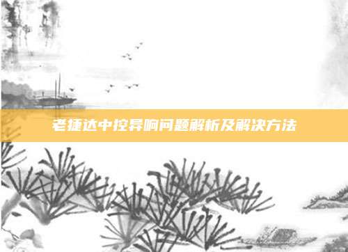 老捷达中控异响问题解析及解决方法