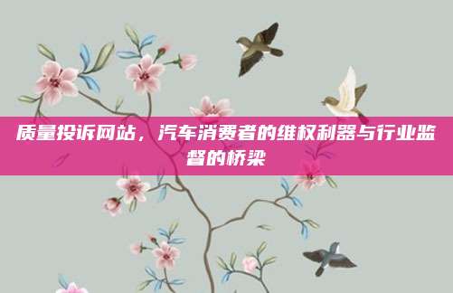 质量投诉网站,汽车消费者的维权利器与行业监督的桥梁
