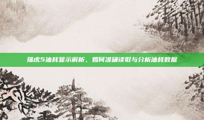 瑞虎5油耗显示解析，如何准确读取与分析油耗数据
