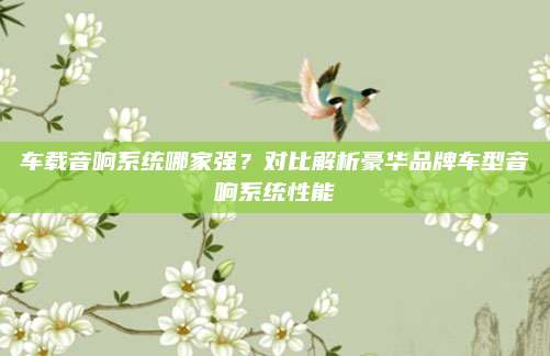 车载音响系统哪家强？对比解析豪华品牌车型音响系统性能