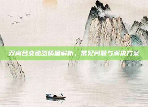 双离合变速器质量解析,常见问题与解决方案