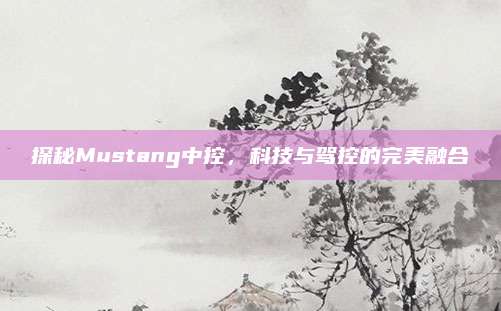 探秘Mustang中控,科技与驾控的完美融合