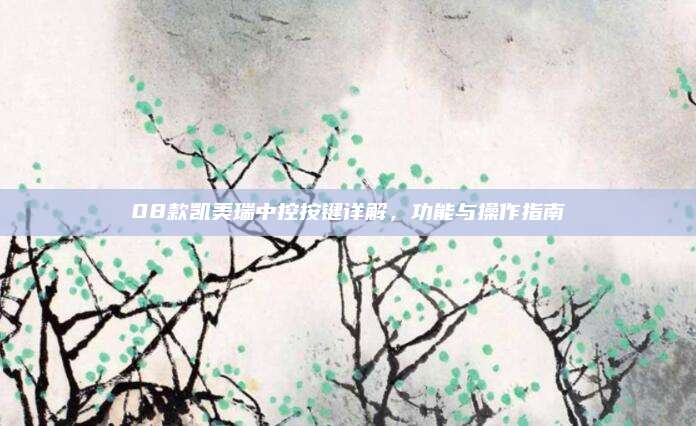 08款凯美瑞中控按键详解,功能与操作指南
