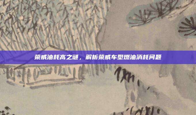 荣威油耗高之谜,解析荣威车型燃油消耗问题