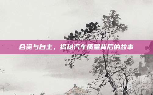 合资与自主,揭秘汽车质量背后的故事