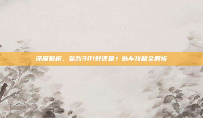 深度解析，新款301好还是？选车攻略全解析