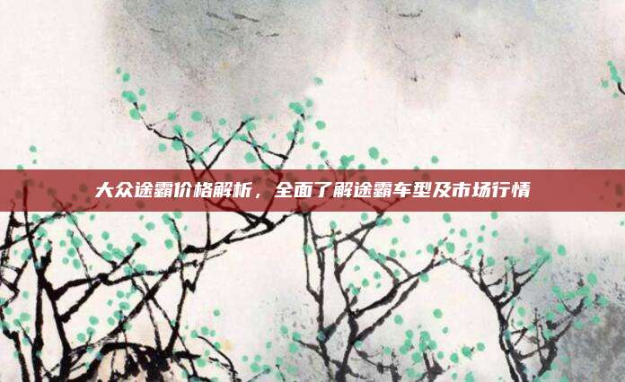 大众途霸价格解析,全面了解途霸车型及市场行情