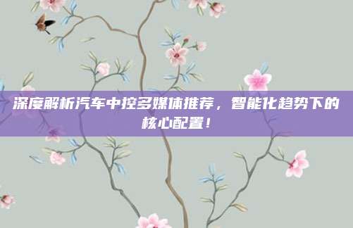 深度解析汽车中控多媒体推荐,智能化趋势下的核心配置!