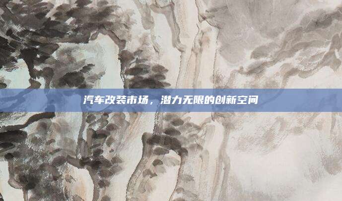 汽车改装市场,潜力无限的创新空间