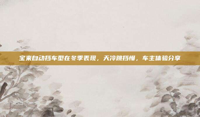 宝来自动挡车型在冬季表现,天冷跳挡慢,车主体验分享