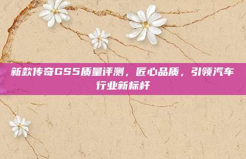 新款传奇GS5质量评测,匠心品质,引领汽车行业新标杆