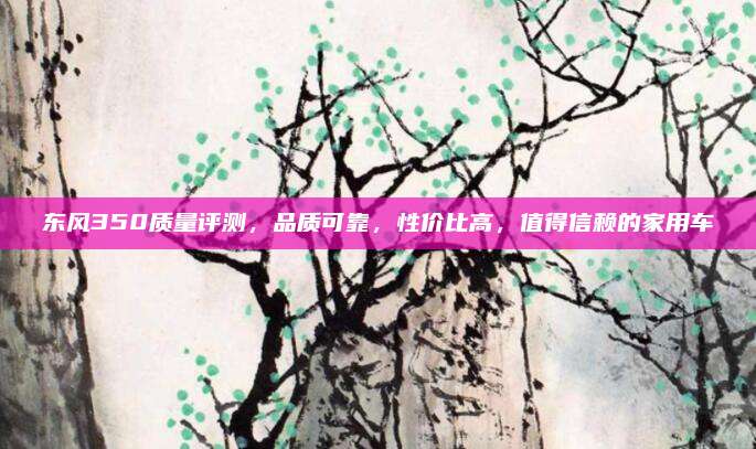 东风350质量评测,品质可靠,性价比高,值得信赖的家用车