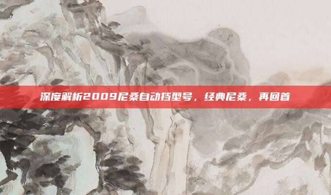深度解析2009尼桑自动挡型号,经典尼桑,再回首