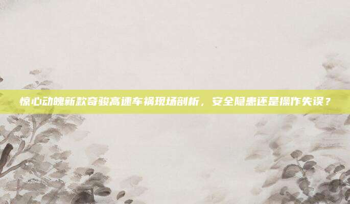 惊心动魄新款奇骏高速车祸现场剖析,安全隐患还是操作失误?