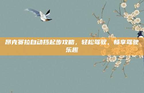 昂克赛拉自动挡起步攻略,轻松驾驭,畅享驾驶乐趣
