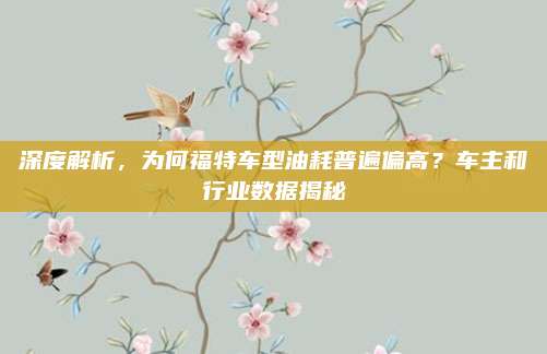 深度解析,为何福特车型油耗普遍偏高?车主和行业数据揭秘