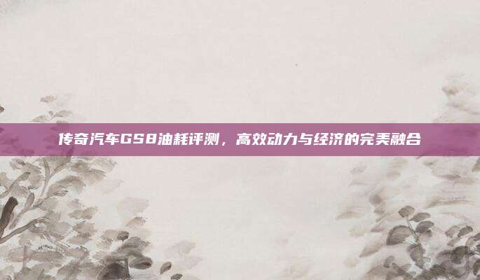 传奇汽车GS8油耗评测，高效动力与经济的完美融合