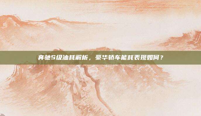 奔驰S级油耗解析,豪华轿车能耗表现如何?