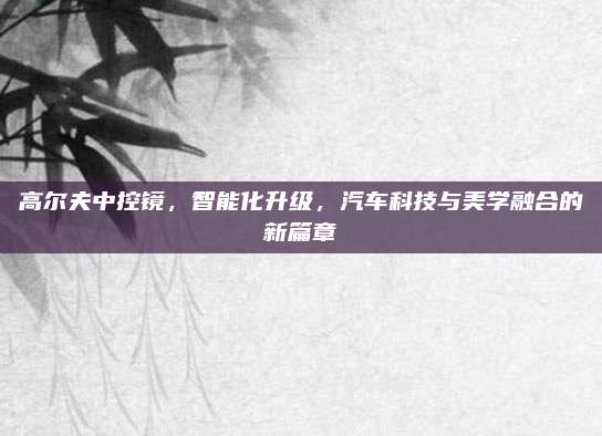 高尔夫中控镜,智能化升级,汽车科技与美学融合的新篇章
