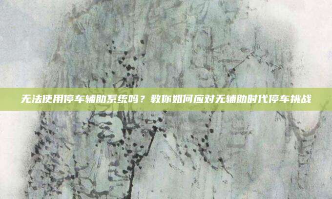 无法使用停车辅助系统吗?教你如何应对无辅助时代停车挑战