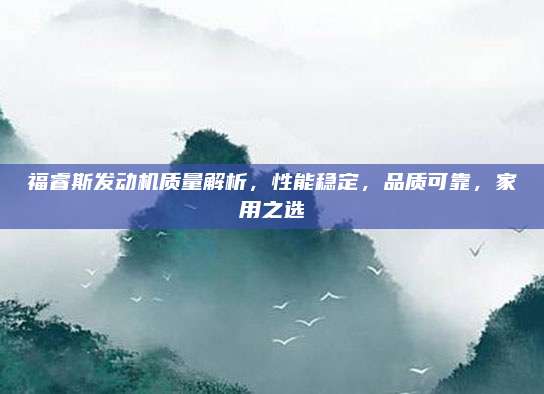 福睿斯发动机质量解析，性能稳定，品质可靠，家用之选