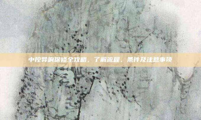 中控异响保修全攻略,了解流程、条件及注意事项