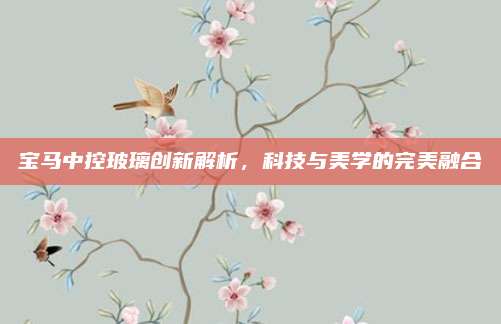 宝马中控玻璃创新解析,科技与美学的完美融合