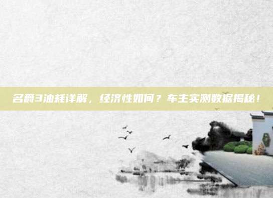名爵3油耗详解,经济性如何?车主实测数据揭秘!