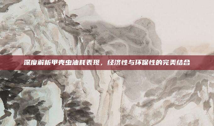 深度解析甲壳虫油耗表现,经济性与环保性的完美结合