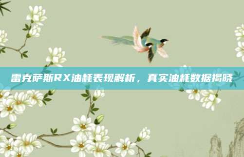 雷克萨斯RX油耗表现解析,真实油耗数据揭晓