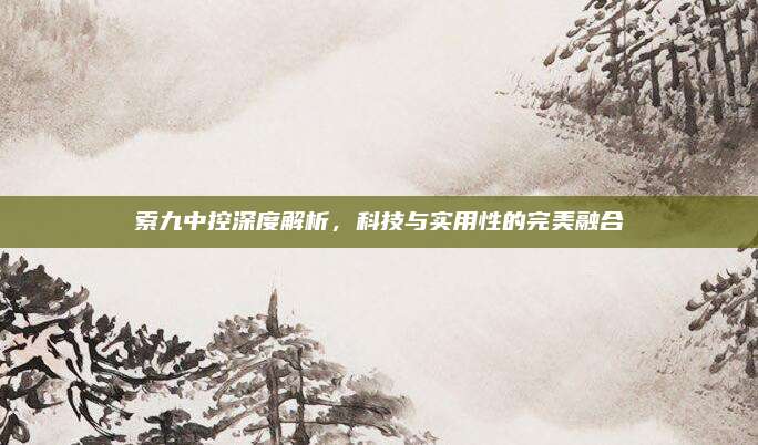 索九中控深度解析，科技与实用性的完美融合