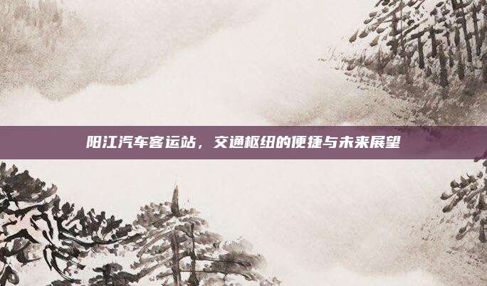 阳江汽车客运站,交通枢纽的便捷与未来展望