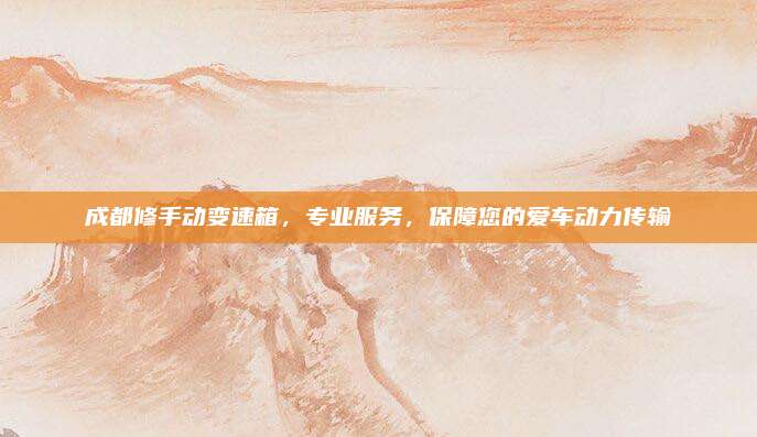 成都修手动变速箱,专业服务,保障您的爱车动力传输