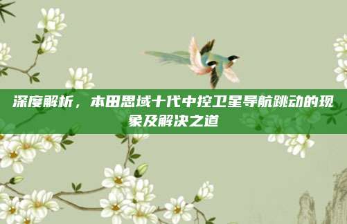 深度解析,本田思域十代中控卫星导航跳动的现象及解决之道