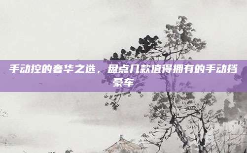 手动控的奢华之选,盘点几款值得拥有的手动挡豪车