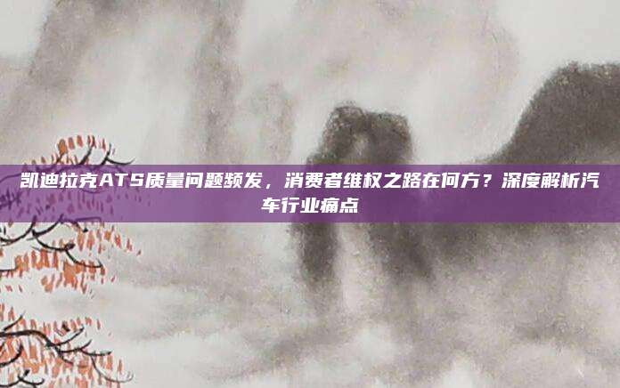 凯迪拉克ATS质量问题频发,消费者维权之路在何方?深度解析汽车行业痛点