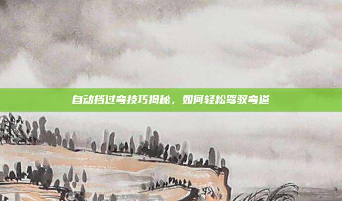 自动挡过弯技巧揭秘，如何轻松驾驭弯道