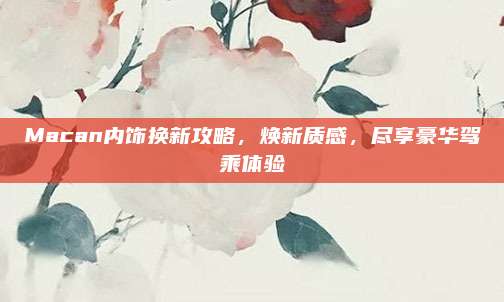 Macan内饰换新攻略,焕新质感,尽享豪华驾乘体验