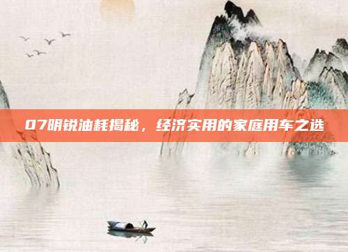 07明锐油耗揭秘,经济实用的家庭用车之选