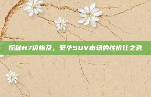 探秘H7价格及,豪华SUV市场的性价比之选